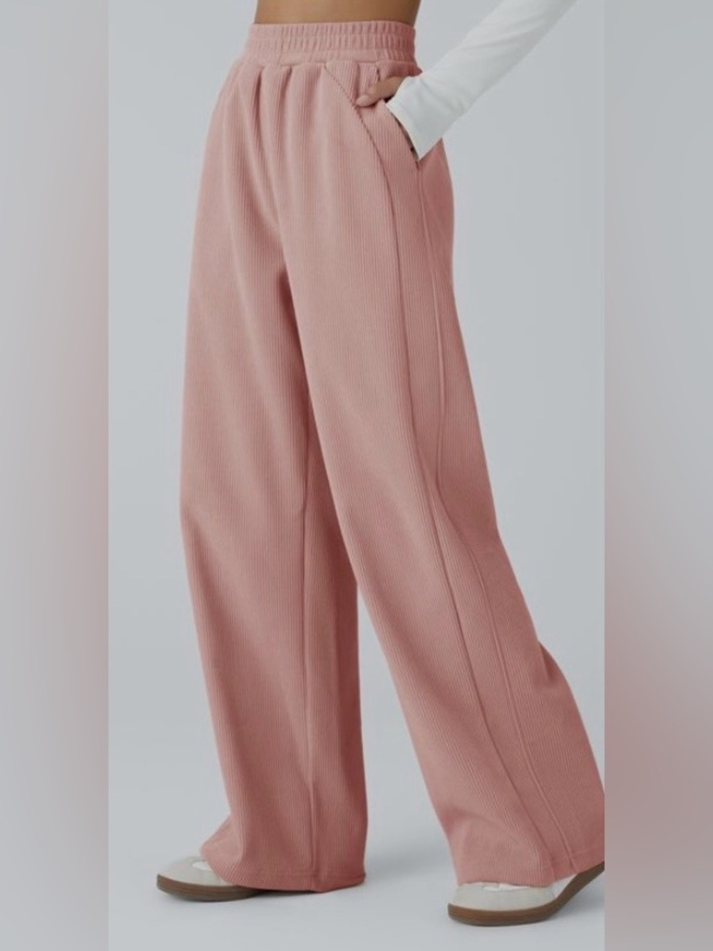 LARGE TALL   HALARA MOP CORDUROY CASUAL PANTS